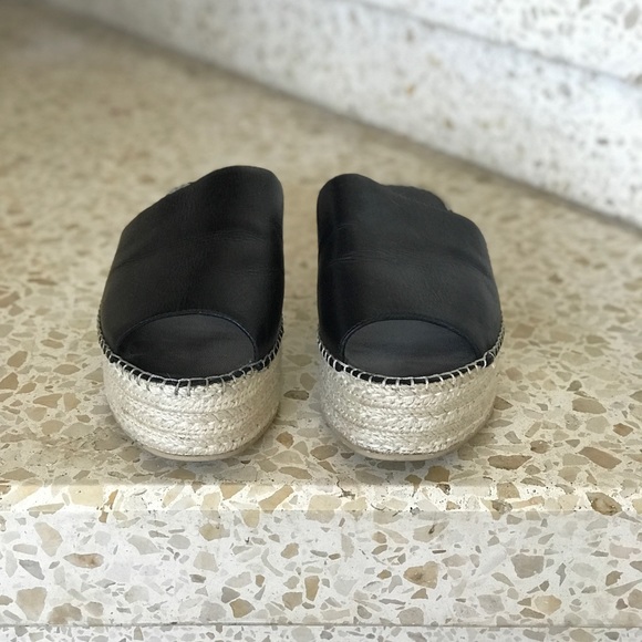 Vagabond Black Leather Platform Celeste Espadrille - Picture 6 of 12